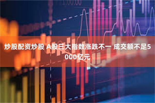炒股配资炒股 A股三大指数涨跌不一 成交额不足5000亿元