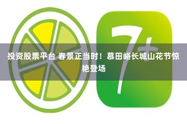 投资股票平台 春景正当时！慕田峪长城山花节惊艳登场