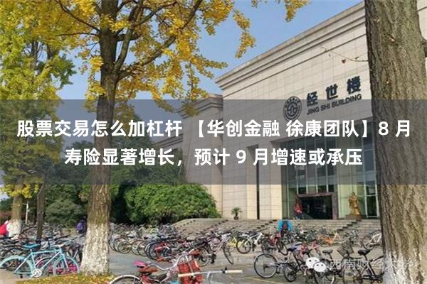 股票交易怎么加杠杆 【华创金融 徐康团队】8 月寿险显著增长,预计 9 月增速或承压