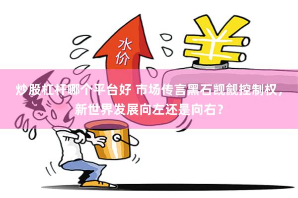 炒股杠杆哪个平台好 市场传言黑石觊觎控制权，新世界发展向左还是向右？