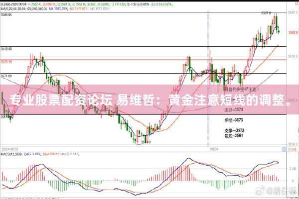 专业股票配资论坛 易维哲:黄金注意短线的调整。