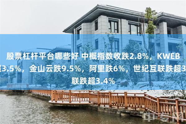 股票杠杆平台哪些好 中概指数收跌2.8%，KWEB跌超3.5%，金山云跌9.5%，阿里跌6%，世纪互联跌超3.4%
