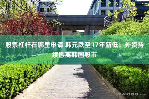 股票杠杆在哪里申请 韩元跌至17年新低!外资持续撤离韩国股市