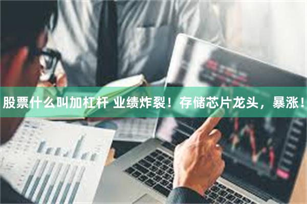 股票什么叫加杠杆 业绩炸裂！存储芯片龙头，暴涨！