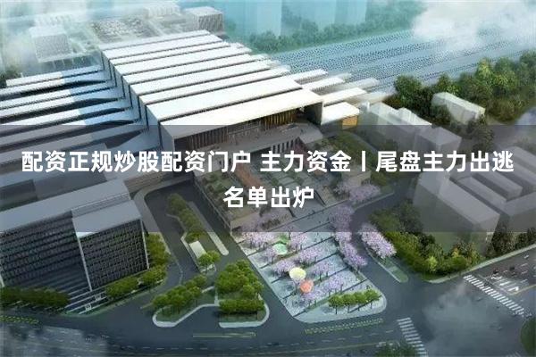 配资正规炒股配资门户 主力资金丨尾盘主力出逃名单出炉