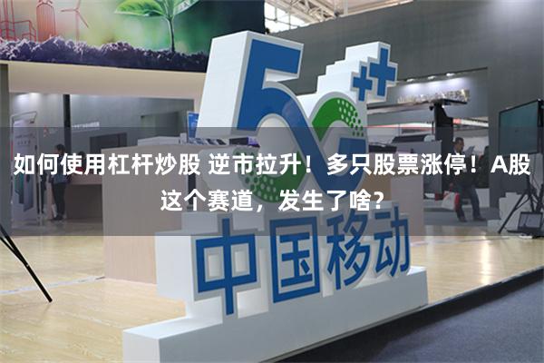 如何使用杠杆炒股 逆市拉升！多只股票涨停！A股这个赛道，发生了啥？