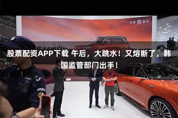 股票配资APP下载 午后，大跳水！又熔断了，韩国监管部门出手！