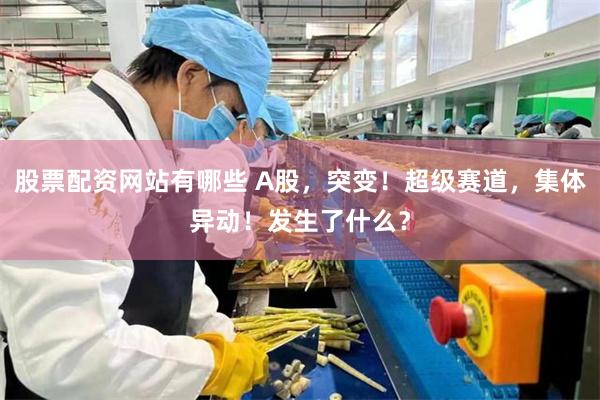股票配资网站有哪些 A股，突变！超级赛道，集体异动！发生了什么？