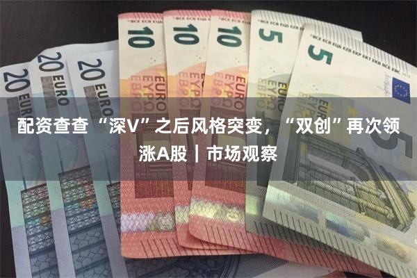 配资查查 “深V”之后风格突变，“双创”再次领涨A股｜市场观察