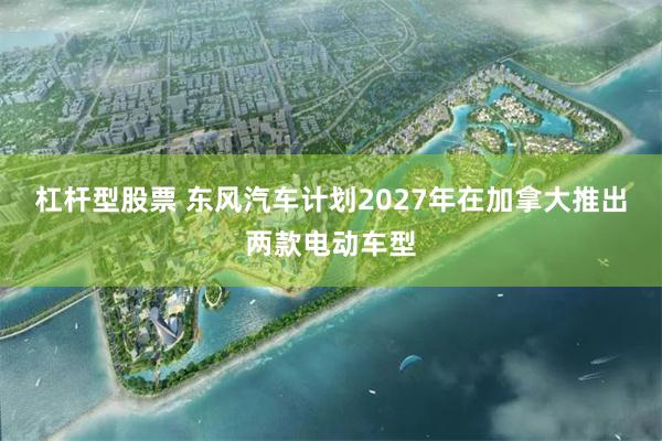 杠杆型股票 东风汽车计划2027年在加拿大推出两款电动车型
