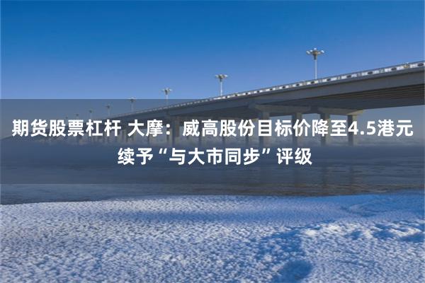期货股票杠杆 大摩：威高股份目标价降至4.5港元 续予“与大市同步”评级
