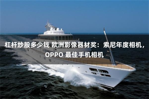 杠杆炒股多少钱 欧洲影像器材奖：索尼年度相机，OPPO 最佳手机相机