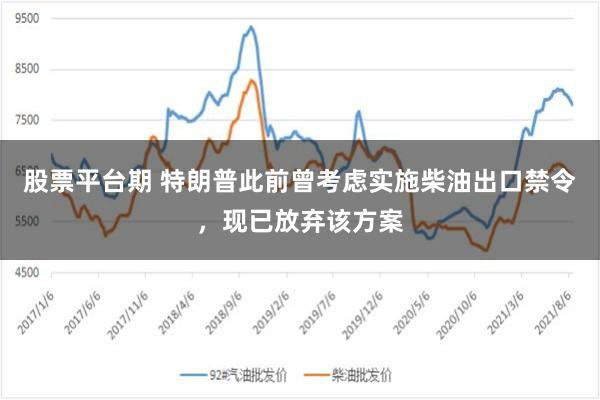 股票平台期 特朗普此前曾考虑实施柴油出口禁令，现已放弃该方案