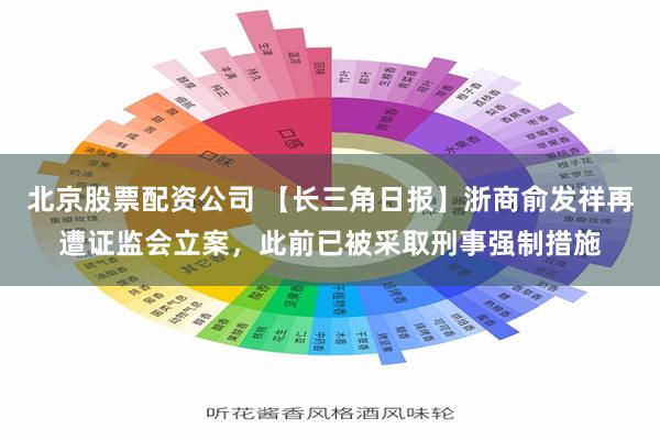 北京股票配资公司 【长三角日报】浙商俞发祥再遭证监会立案，此前已被采取刑事强制措施